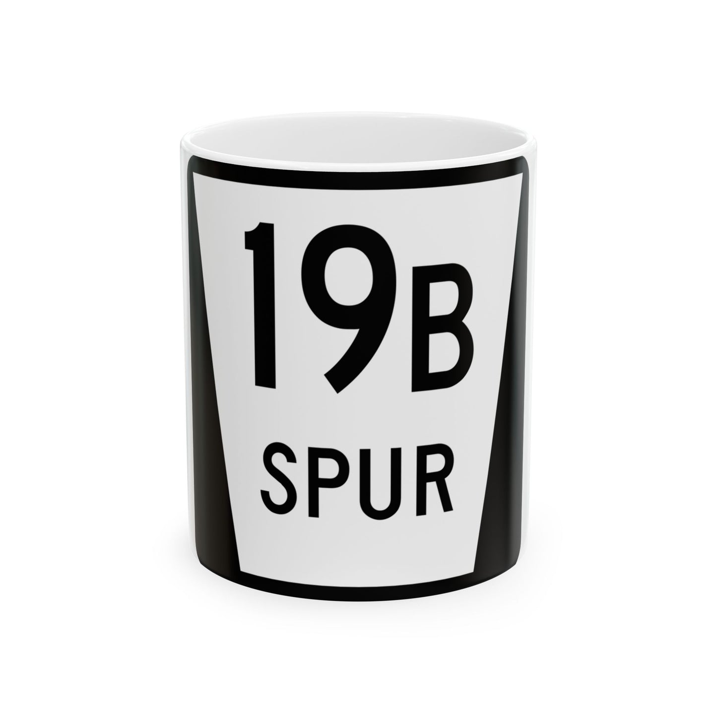 N SPUR 19B (Nebraska) (Road Sign) White Coffee Mug