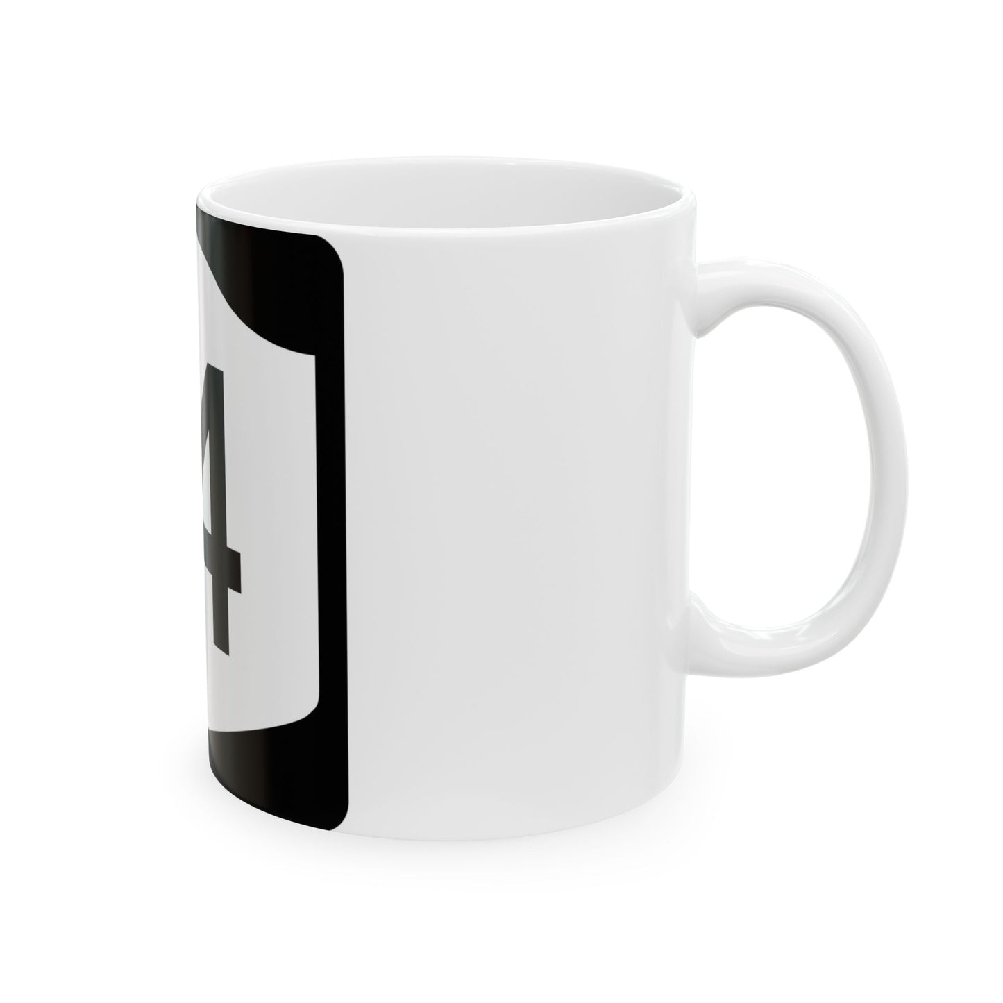 NY-14 (New York) (Road Sign) White Coffee Mug