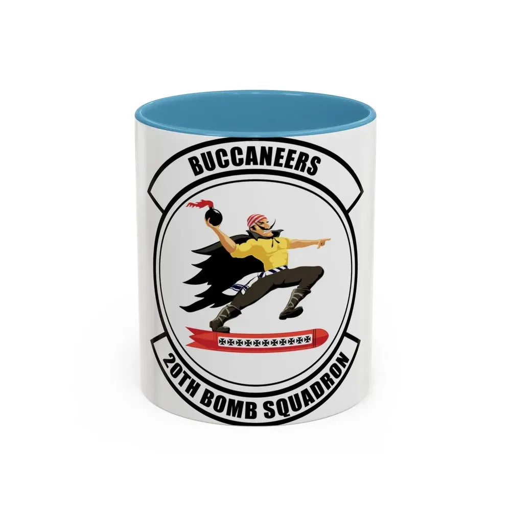 20th Bomb Squadron Emblem (U.S. Air Force) Accent Coffee Mug 11oz Light Blue - Go Mug Yourself