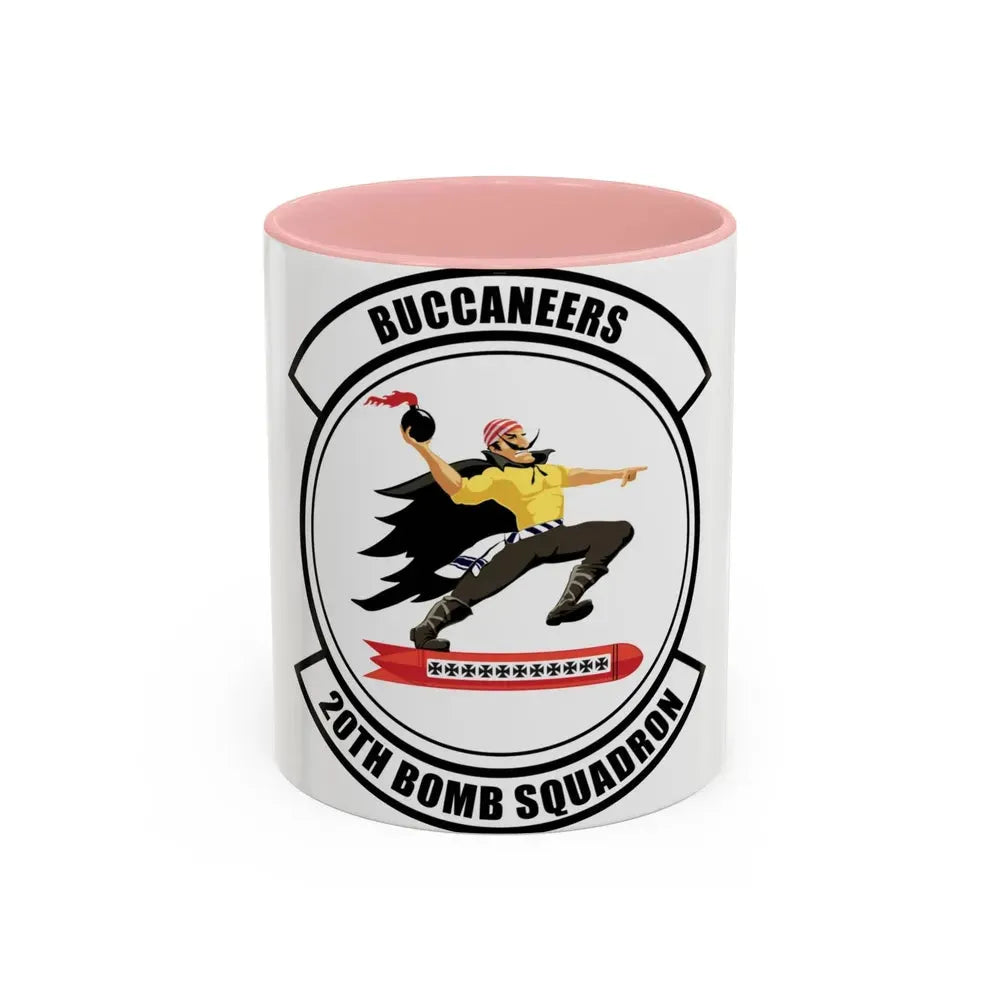 20th Bomb Squadron Emblem (U.S. Air Force) Accent Coffee Mug 11oz Pink - Go Mug Yourself