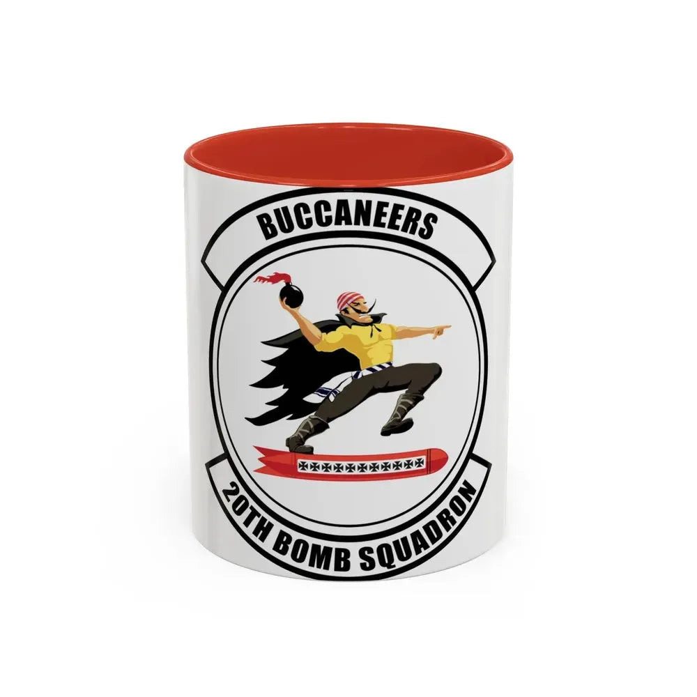 20th Bomb Squadron Emblem (U.S. Air Force) Accent Coffee Mug 11oz Red - Go Mug Yourself