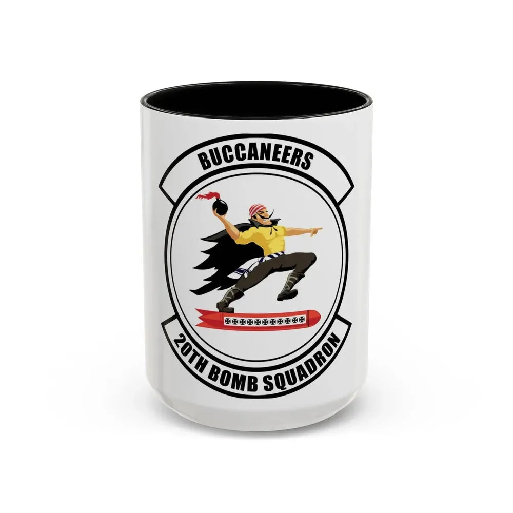 20th Bomb Squadron Emblem (U.S. Air Force) Accent Coffee Mug 15oz Black - Go Mug Yourself