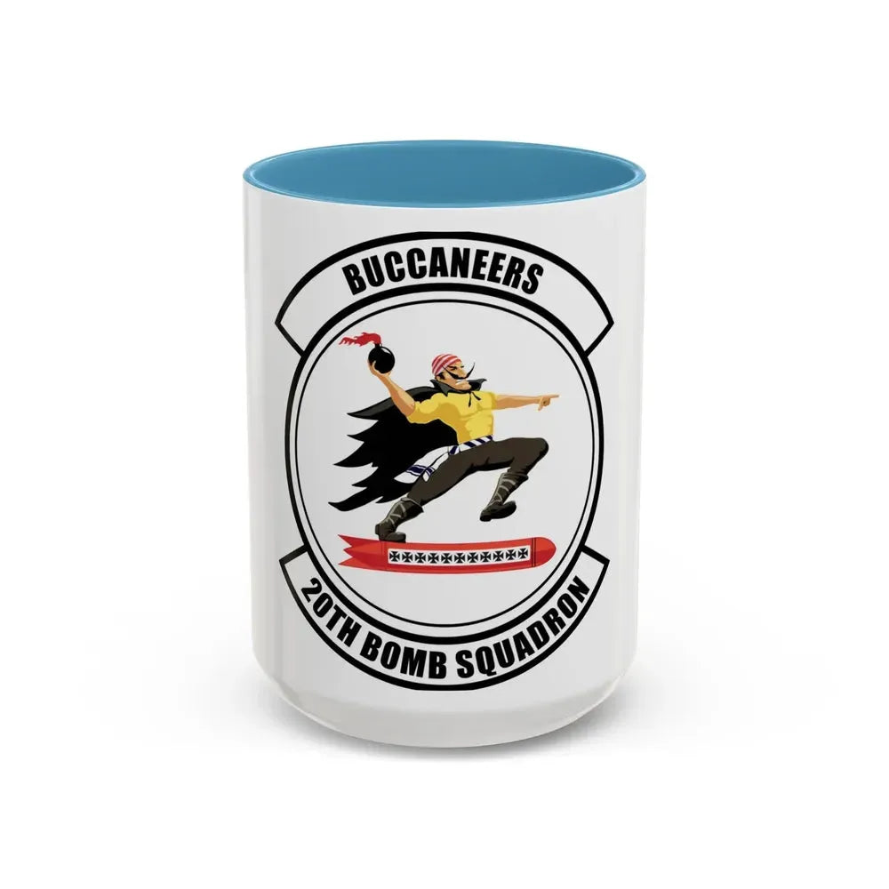 20th Bomb Squadron Emblem (U.S. Air Force) Accent Coffee Mug 15oz Light Blue - Go Mug Yourself