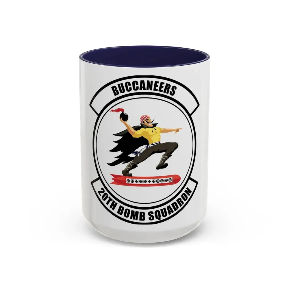 20th Bomb Squadron Emblem (U.S. Air Force) Accent Coffee Mug 15oz Navy - Go Mug Yourself