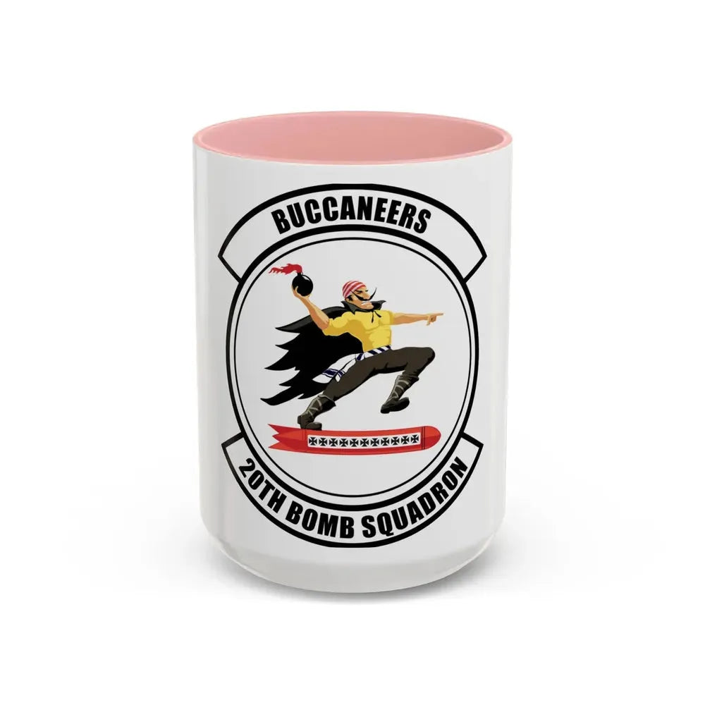 20th Bomb Squadron Emblem (U.S. Air Force) Accent Coffee Mug 15oz Pink - Go Mug Yourself