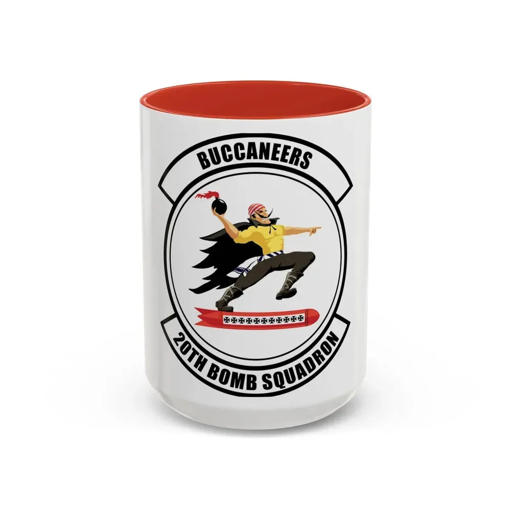 20th Bomb Squadron Emblem (U.S. Air Force) Accent Coffee Mug 15oz Red - Go Mug Yourself