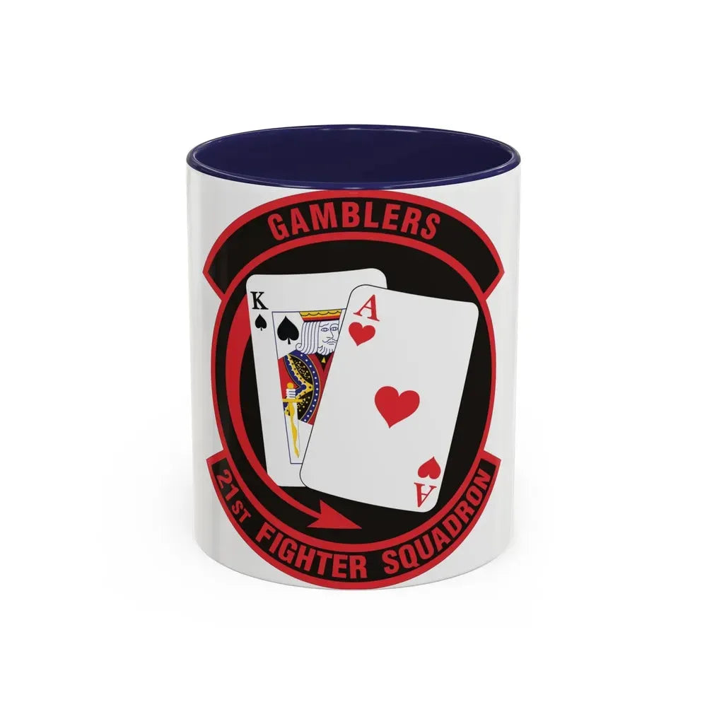 21 Fighter Squadron AETC (U.S. Air Force) Accent Coffee Mug 11oz Navy - Go Mug Yourself
