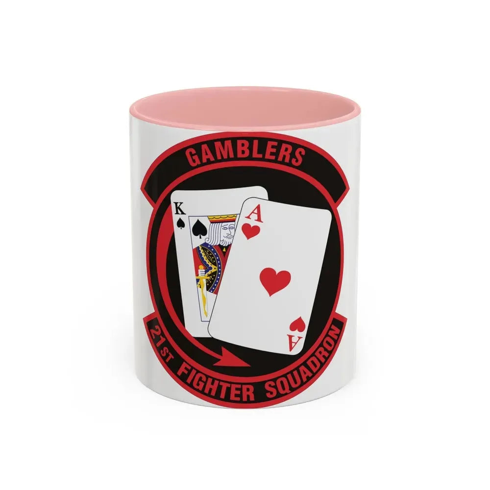 21 Fighter Squadron AETC (U.S. Air Force) Accent Coffee Mug 11oz Pink - Go Mug Yourself