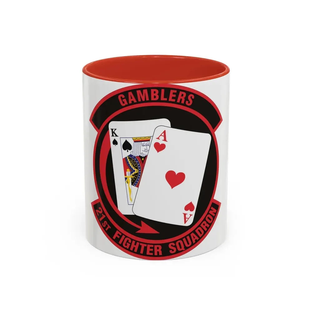 21 Fighter Squadron AETC (U.S. Air Force) Accent Coffee Mug 11oz Red - Go Mug Yourself