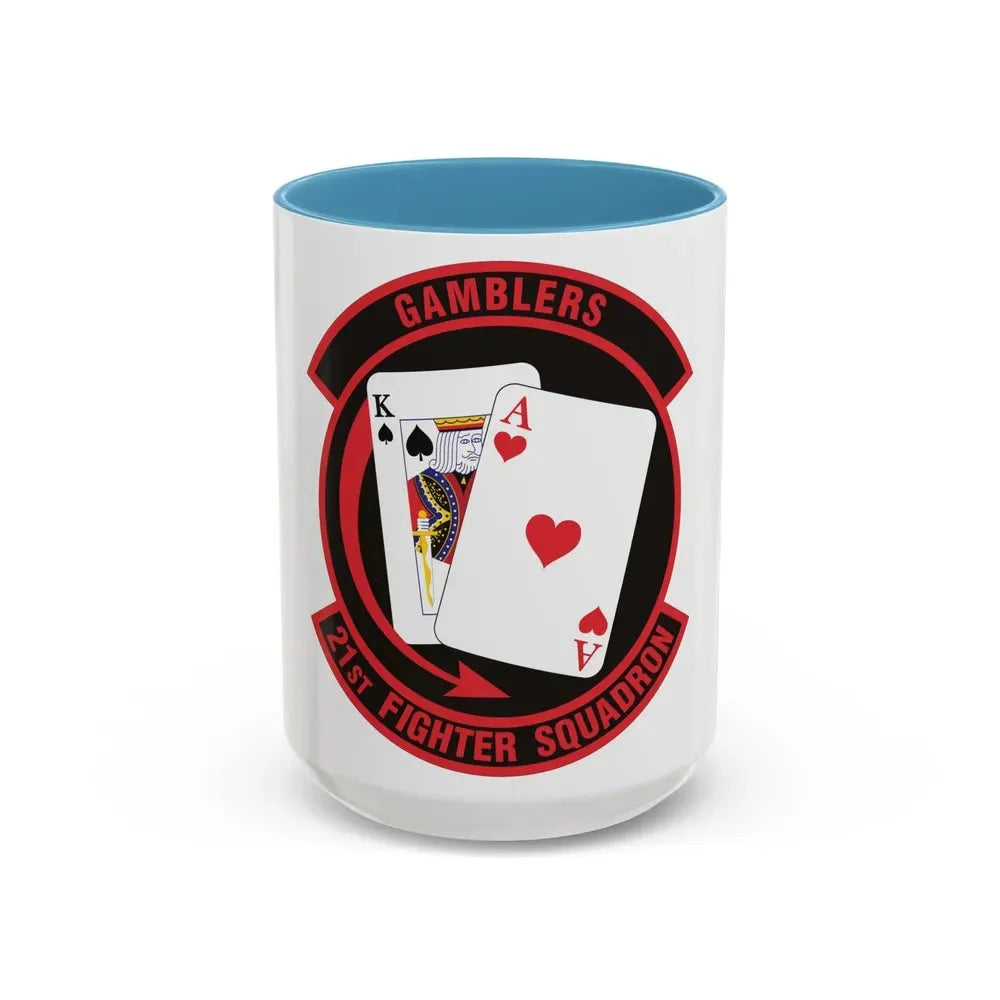 21 Fighter Squadron AETC (U.S. Air Force) Accent Coffee Mug 15oz Light Blue - Go Mug Yourself