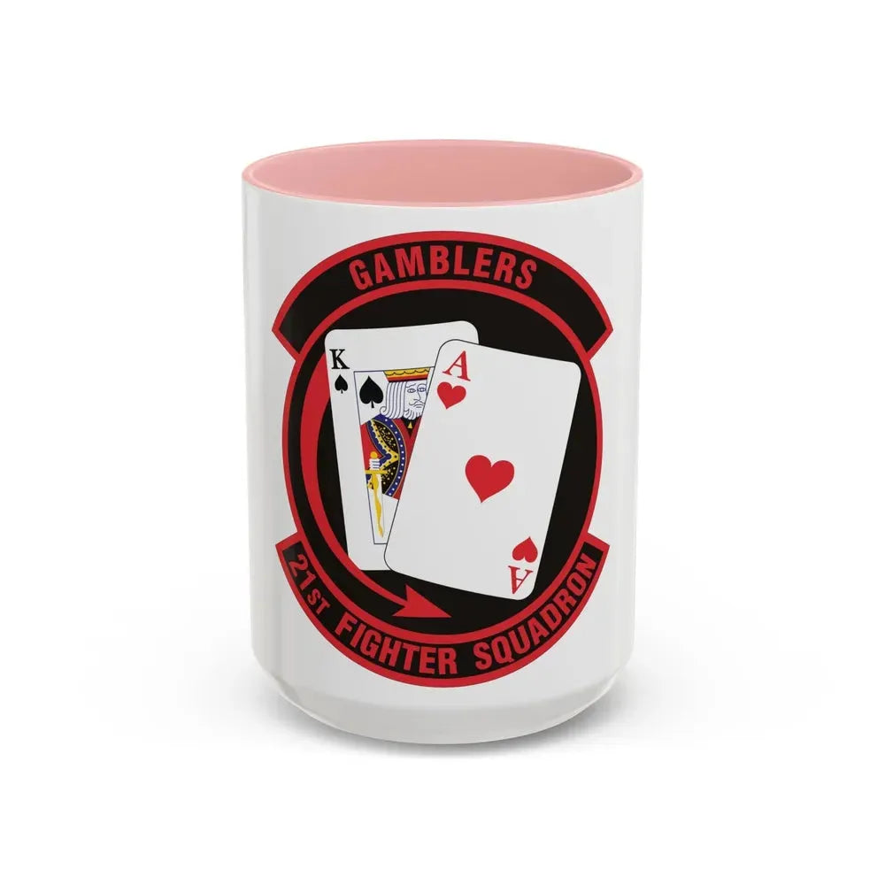 21 Fighter Squadron AETC (U.S. Air Force) Accent Coffee Mug 15oz Pink - Go Mug Yourself