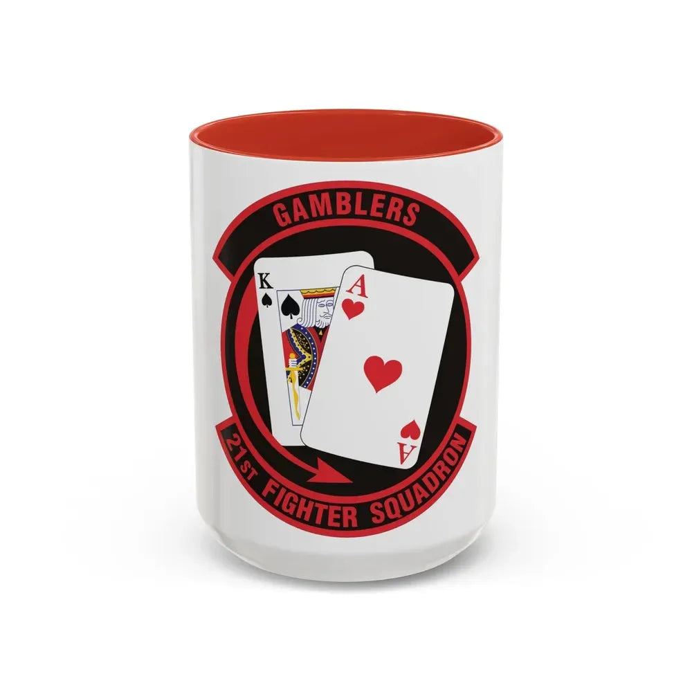 21 Fighter Squadron AETC (U.S. Air Force) Accent Coffee Mug 15oz Red - Go Mug Yourself