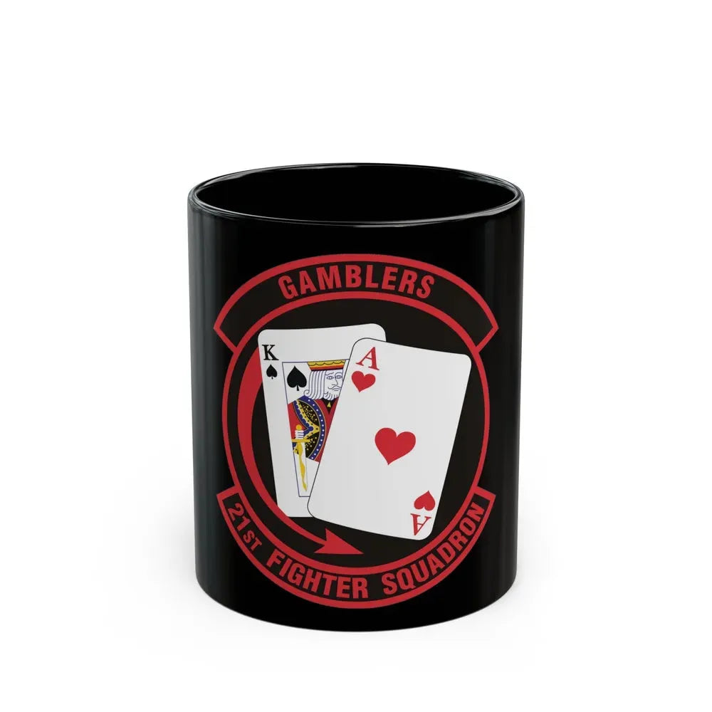 21 Fighter Squadron AETC (U.S. Air Force) Black Coffee Mug 11oz - Go Mug Yourself