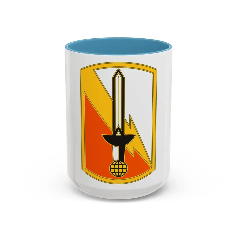 21 Signal Brigade (U.S. Army) Accent Coffee Mug 15oz Light Blue - Go Mug Yourself