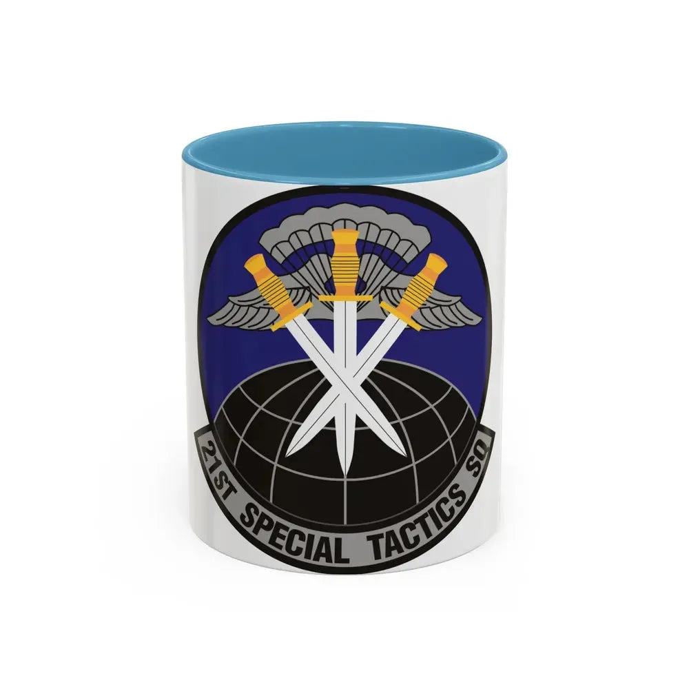 21 Special Tactics Squadron AFSOC (U.S. Air Force) Accent Coffee Mug 11oz Light Blue - Go Mug Yourself