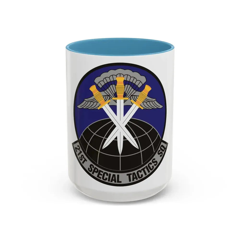 21 Special Tactics Squadron AFSOC (U.S. Air Force) Accent Coffee Mug 15oz Light Blue - Go Mug Yourself