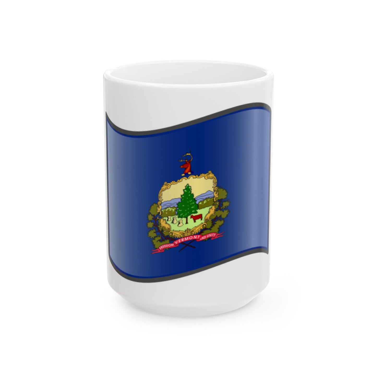 Nuvola Vermont flag (United States) White Coffee Mug