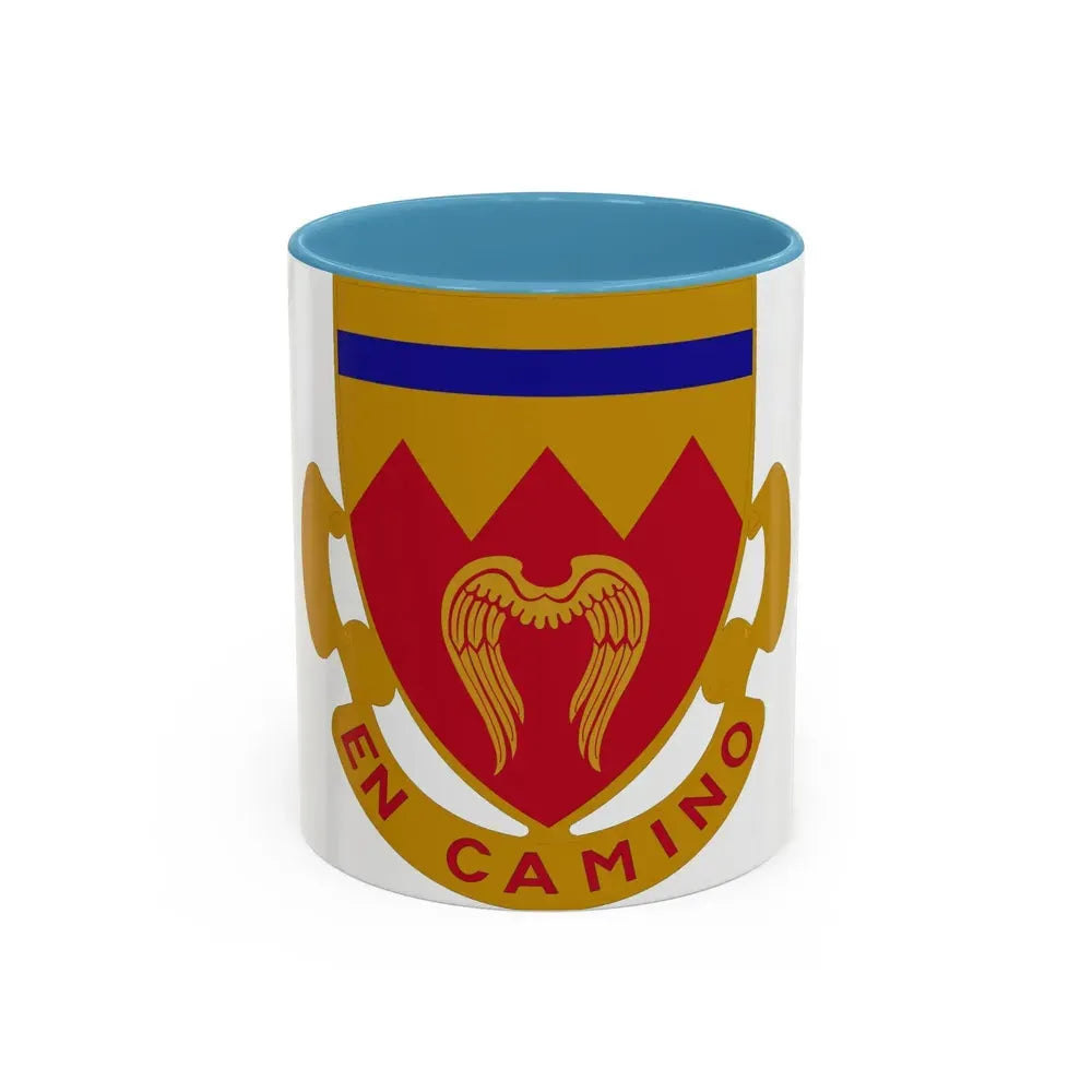 214th Armored Field Artillery Battalion (U.S. Army) Accent Coffee Mug 11oz Light Blue - Go Mug Yourself
