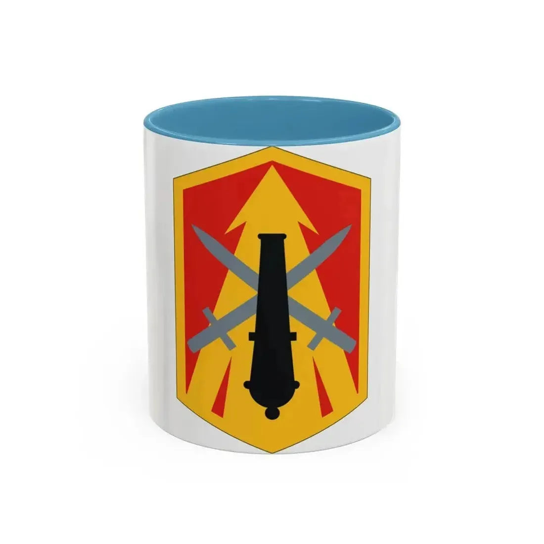 214th Field Artillery Brigade (U.S. Army) Accent Coffee Mug 11oz Light Blue - Go Mug Yourself