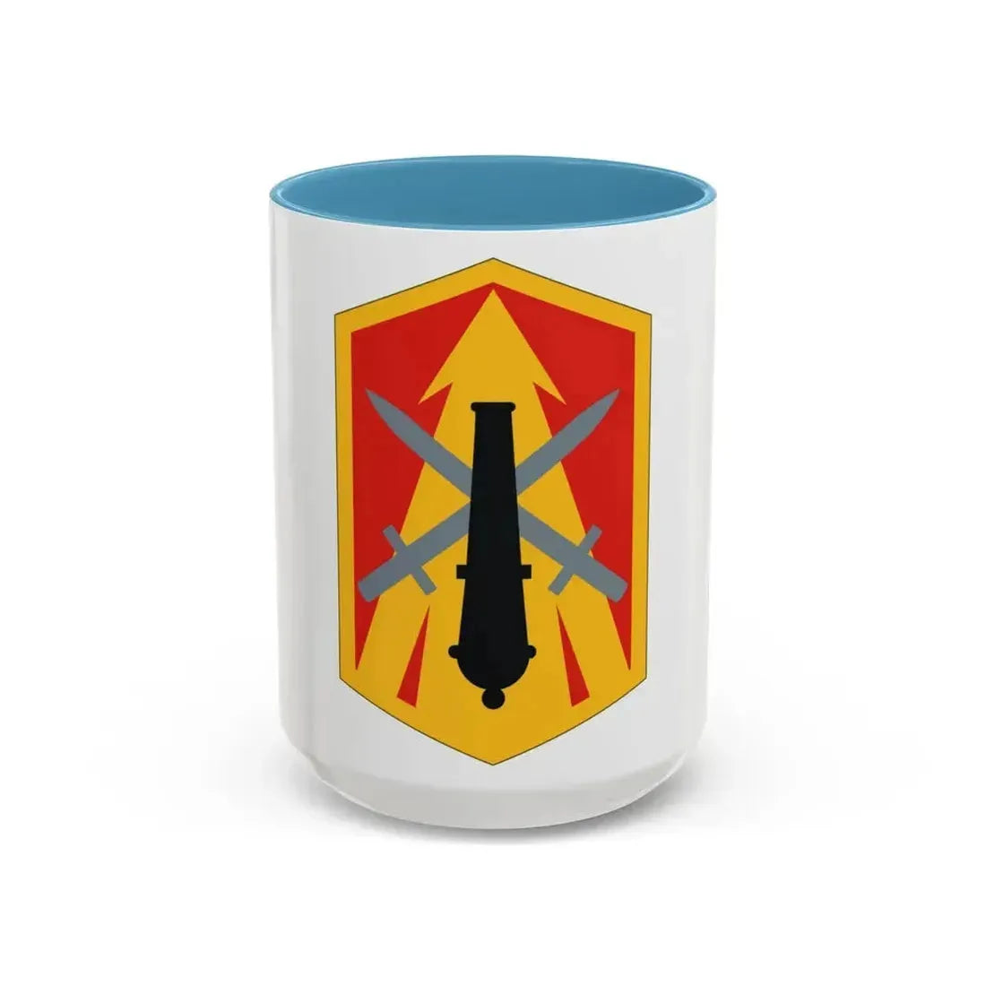 214th Field Artillery Brigade (U.S. Army) Accent Coffee Mug 15oz Light Blue - Go Mug Yourself