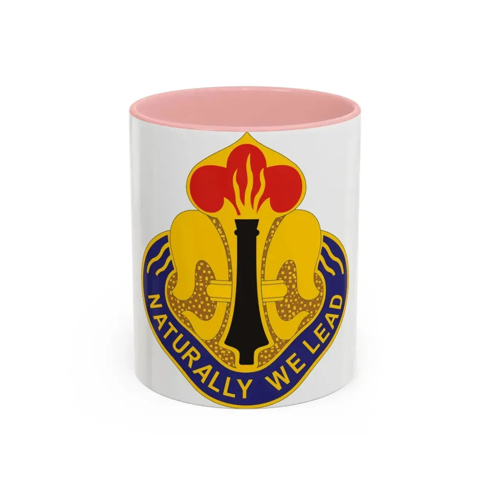 214th Field Artillery Brigade v2 (U.S. Army) Accent Coffee Mug 11oz Pink - Go Mug Yourself