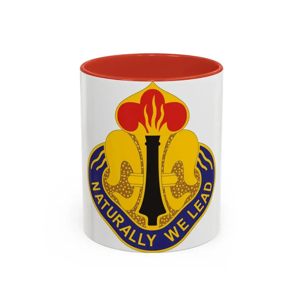 214th Field Artillery Brigade v2 (U.S. Army) Accent Coffee Mug 11oz Red - Go Mug Yourself
