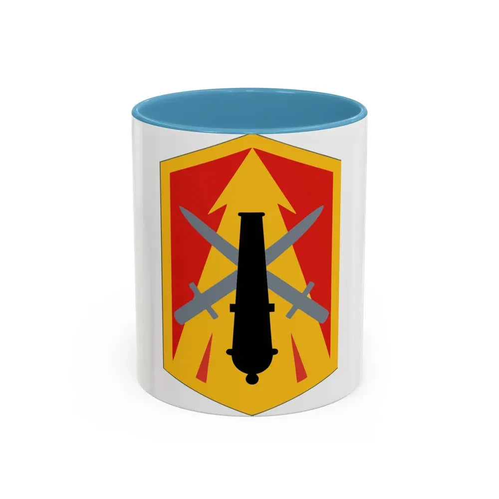 214th Fires Brigade (U.S. Army) Accent Coffee Mug 11oz Light Blue - Go Mug Yourself