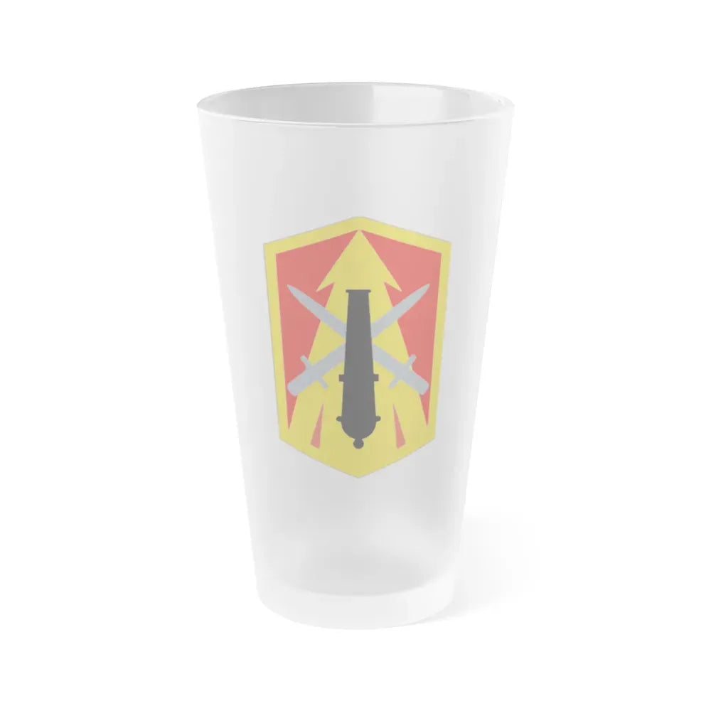 214th Fires Brigade (U.S. Army) Frosted Pint Glass 16oz Default Title - Go Mug Yourself