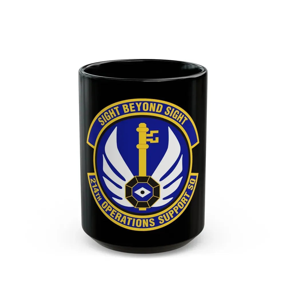 214th Operations Support Squadron (U.S. Air Force) Black Coffee Mug 15oz - Go Mug Yourself