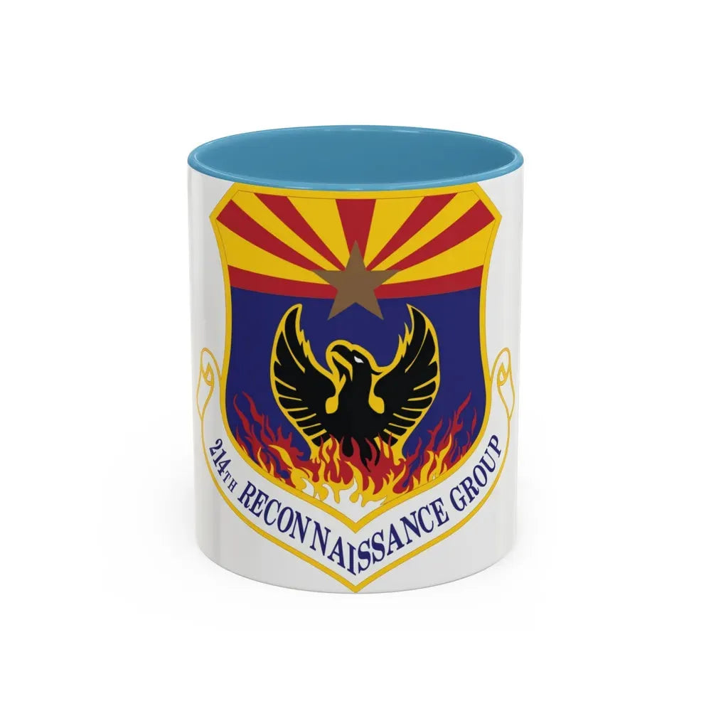 214th Reconnaissance Group (U.S. Air Force) Accent Coffee Mug 11oz Light Blue - Go Mug Yourself