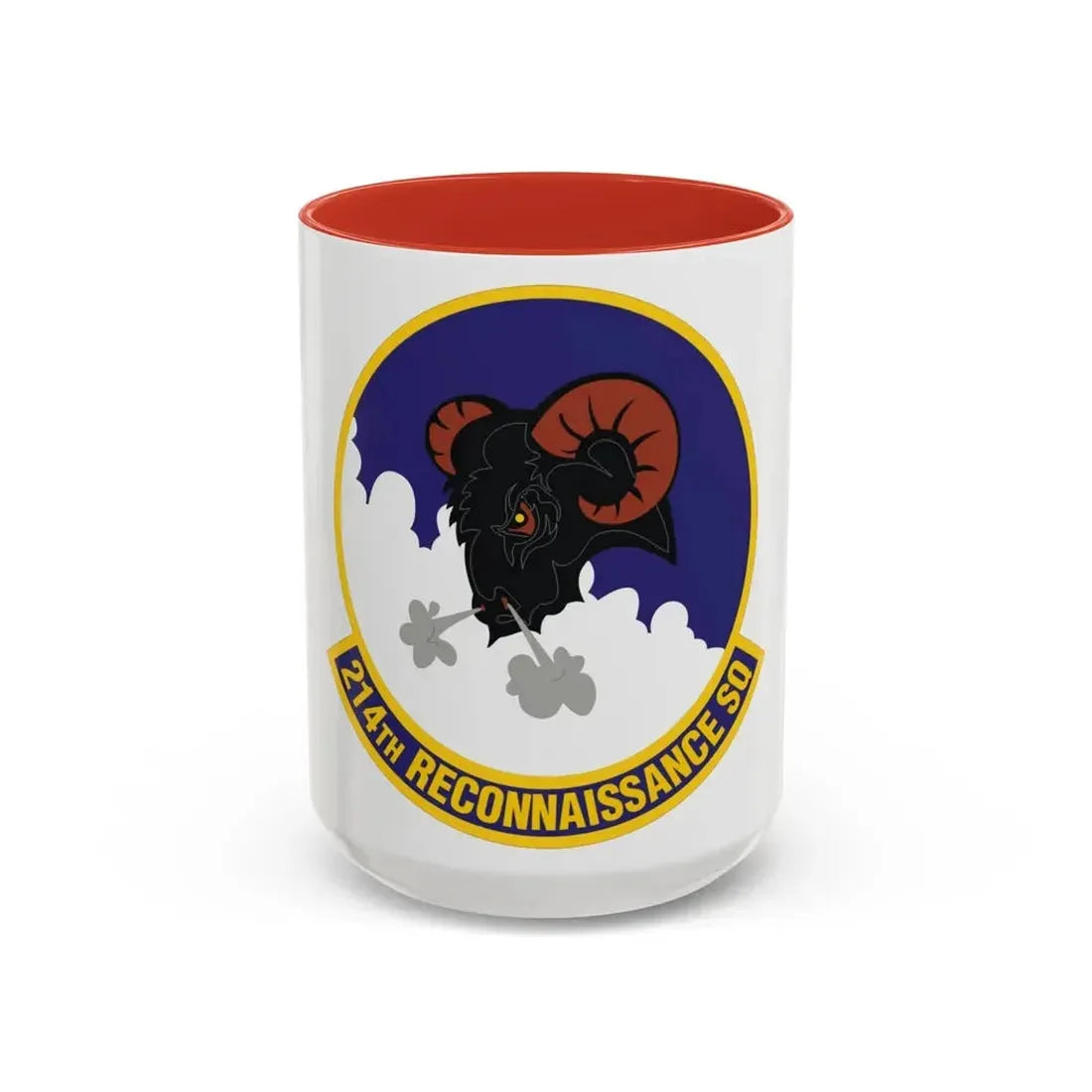 214th Reconnaissance Squadron (U.S. Air Force) Accent Coffee Mug 15oz Red - Go Mug Yourself