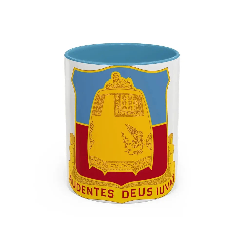 215th Armored Field Artillery Battalion (U.S. Army) Accent Coffee Mug 11oz Light Blue - Go Mug Yourself
