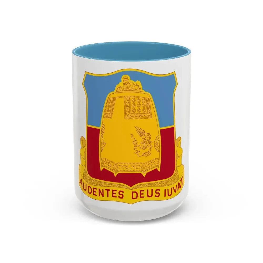 215th Armored Field Artillery Battalion (U.S. Army) Accent Coffee Mug 15oz Light Blue - Go Mug Yourself