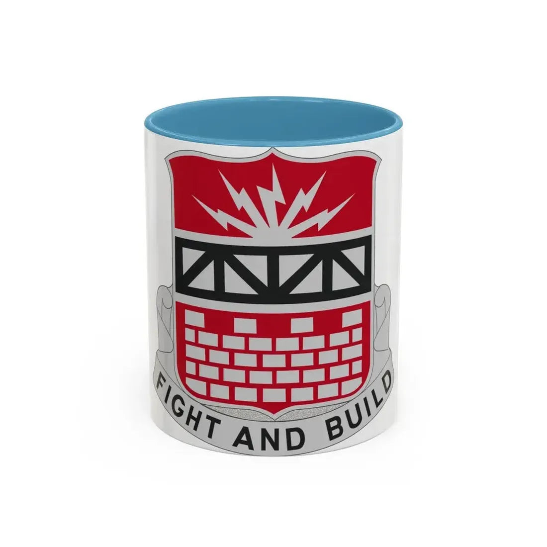 216 Engineer Battalion (U.S. Army) Accent Coffee Mug 11oz Light Blue - Go Mug Yourself
