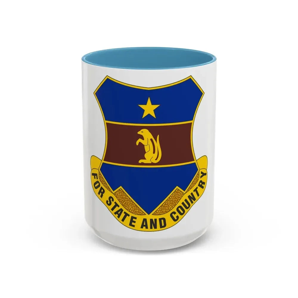 216th Air Defense Artillery Regiment (U.S. Army) Accent Coffee Mug 15oz Light Blue - Go Mug Yourself