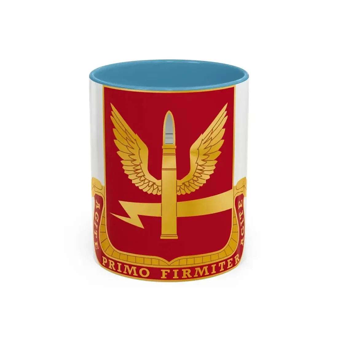 217th Antiaircraft Artillery Battalion (U.S. Army) Accent Coffee Mug 11oz Light Blue - Go Mug Yourself