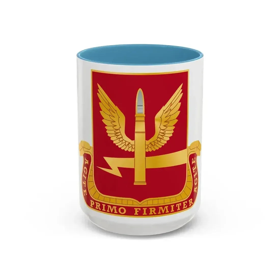 217th Antiaircraft Artillery Battalion (U.S. Army) Accent Coffee Mug 15oz Light Blue - Go Mug Yourself