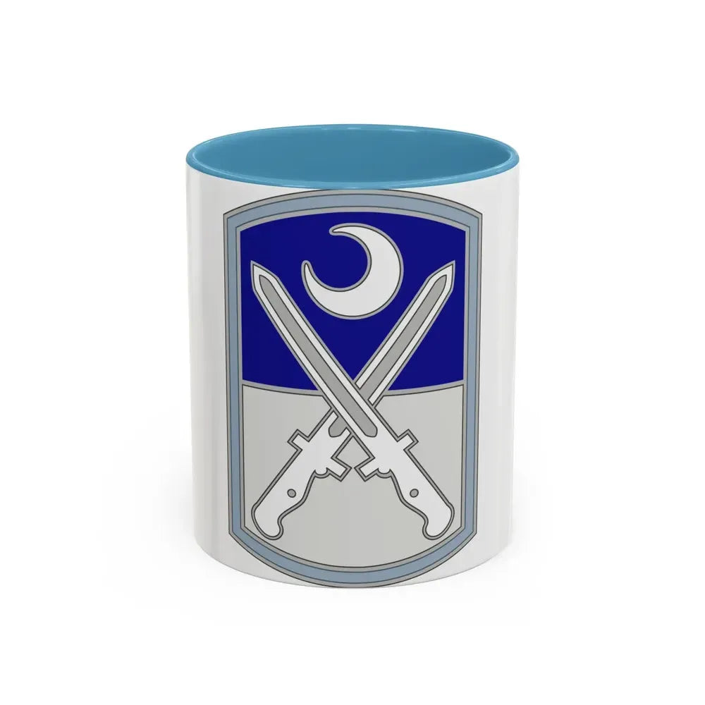 218 Maneuver Enhancement Brigade 3 (U.S. Army) Accent Coffee Mug 11oz Light Blue - Go Mug Yourself