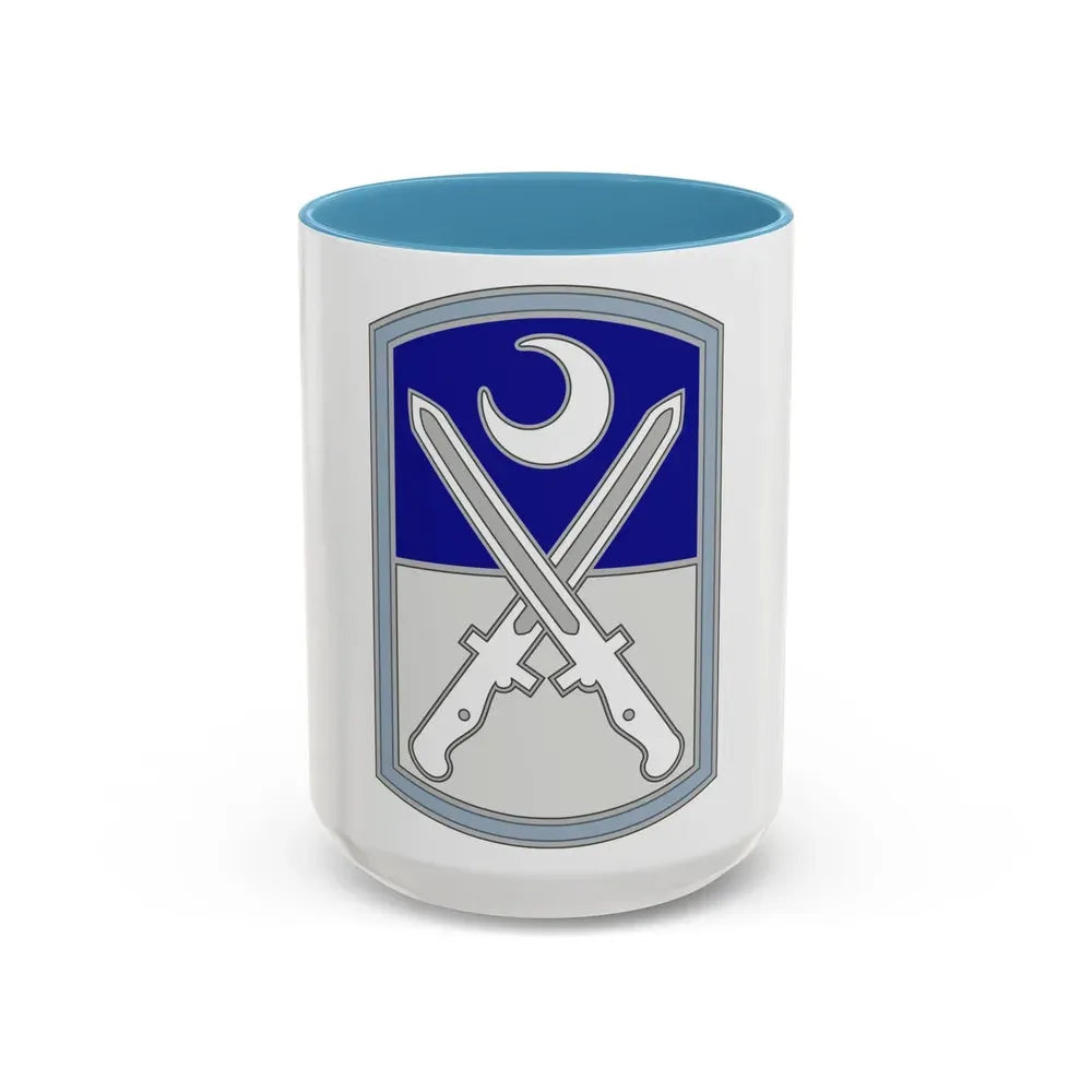 218 Maneuver Enhancement Brigade 3 (U.S. Army) Accent Coffee Mug 15oz Light Blue - Go Mug Yourself