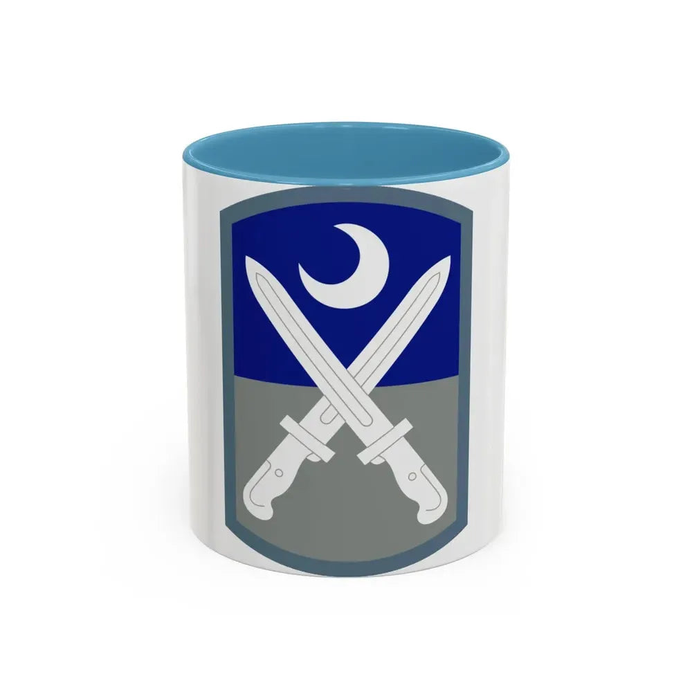 218 Maneuver Enhancement Brigade (U.S. Army) Accent Coffee Mug 11oz Light Blue - Go Mug Yourself