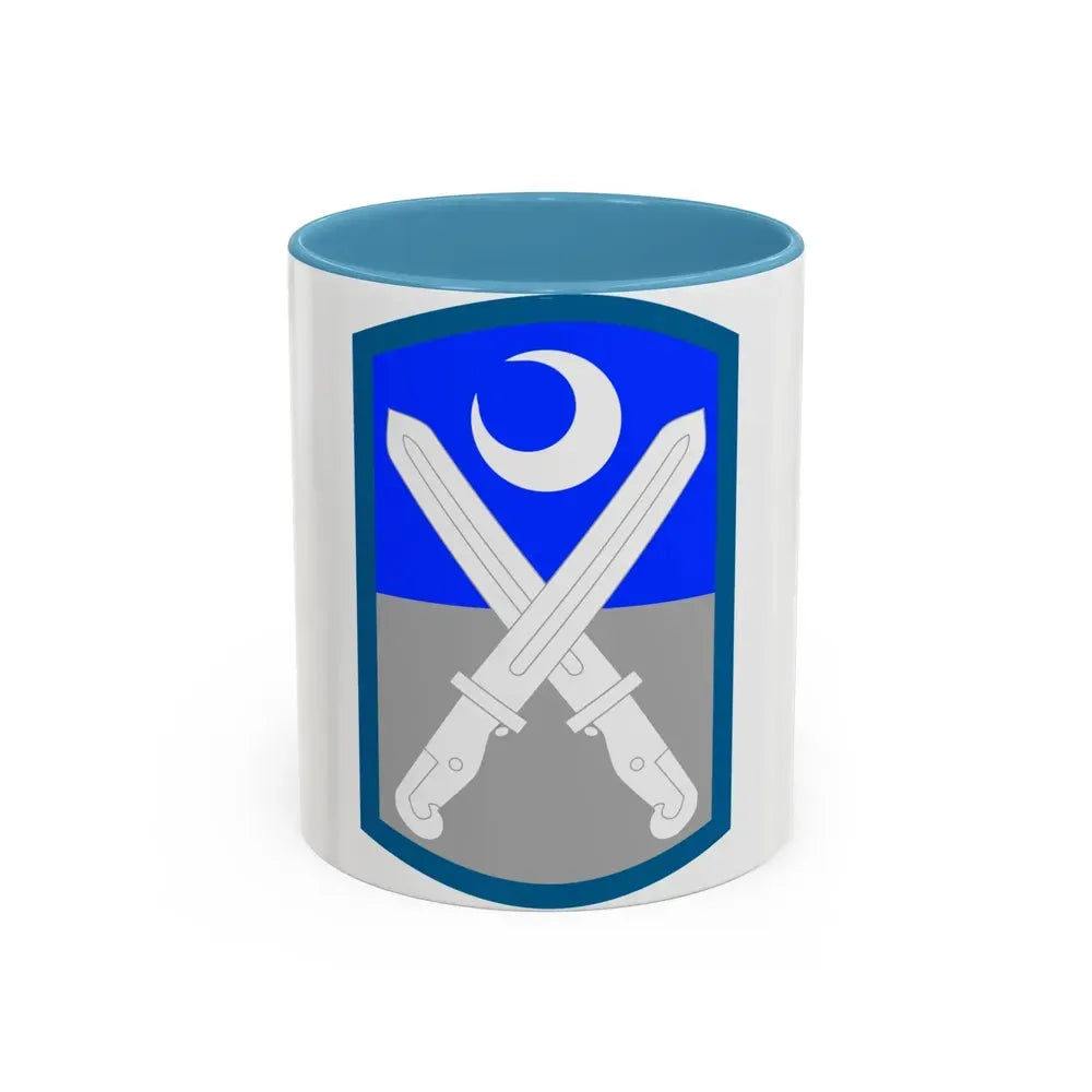 218th Infantry Brigade SSI (U.S. Army) Accent Coffee Mug 11oz Light Blue - Go Mug Yourself
