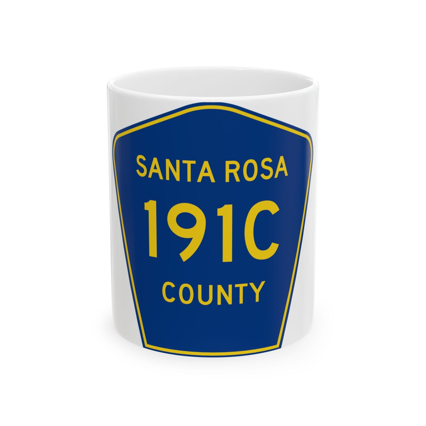 Santa Rosa County 191C (Florida) (Road Sign) White Coffee Mug