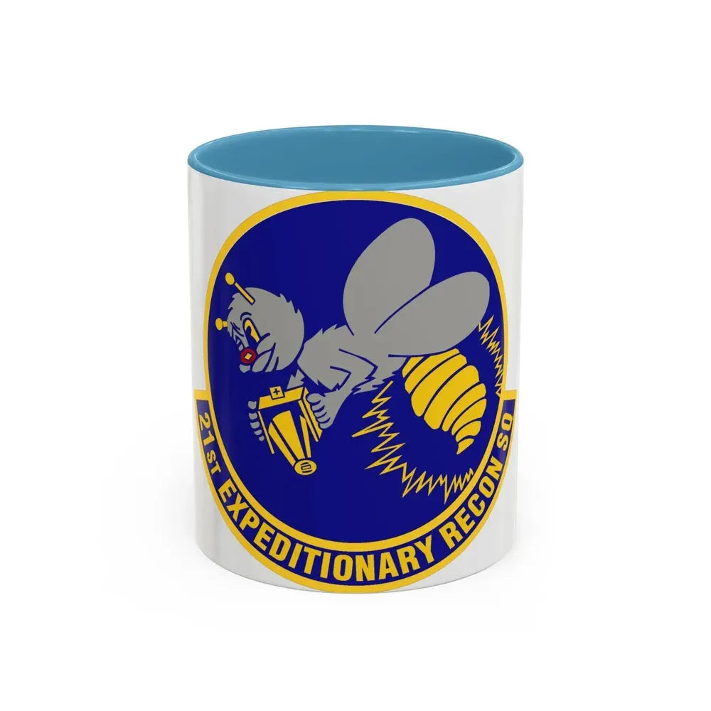 21st Expeditionary Reconnaissance Squadron (U.S. Air Force) Accent Coffee Mug 11oz Light Blue - Go Mug Yourself