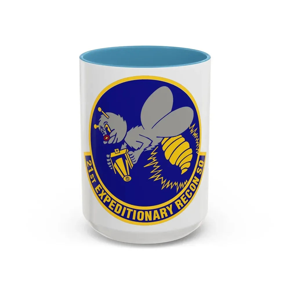 21st Expeditionary Reconnaissance Squadron (U.S. Air Force) Accent Coffee Mug 15oz Light Blue - Go Mug Yourself