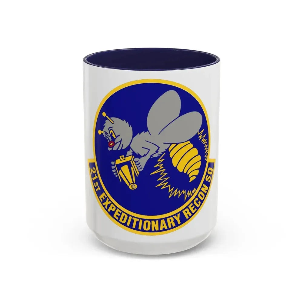 21st Expeditionary Reconnaissance Squadron (U.S. Air Force) Accent Coffee Mug 15oz Navy - Go Mug Yourself