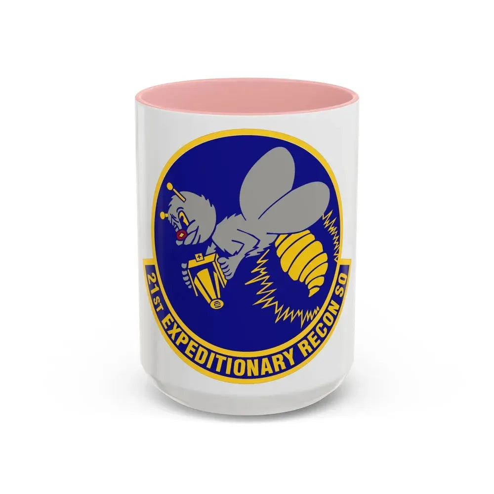 21st Expeditionary Reconnaissance Squadron (U.S. Air Force) Accent Coffee Mug 15oz Pink - Go Mug Yourself