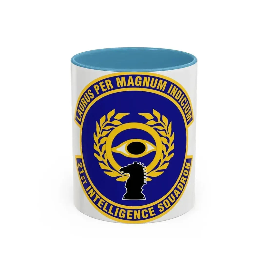 21st Intelligence Squadron (U.S. Air Force) Accent Coffee Mug 11oz Light Blue - Go Mug Yourself