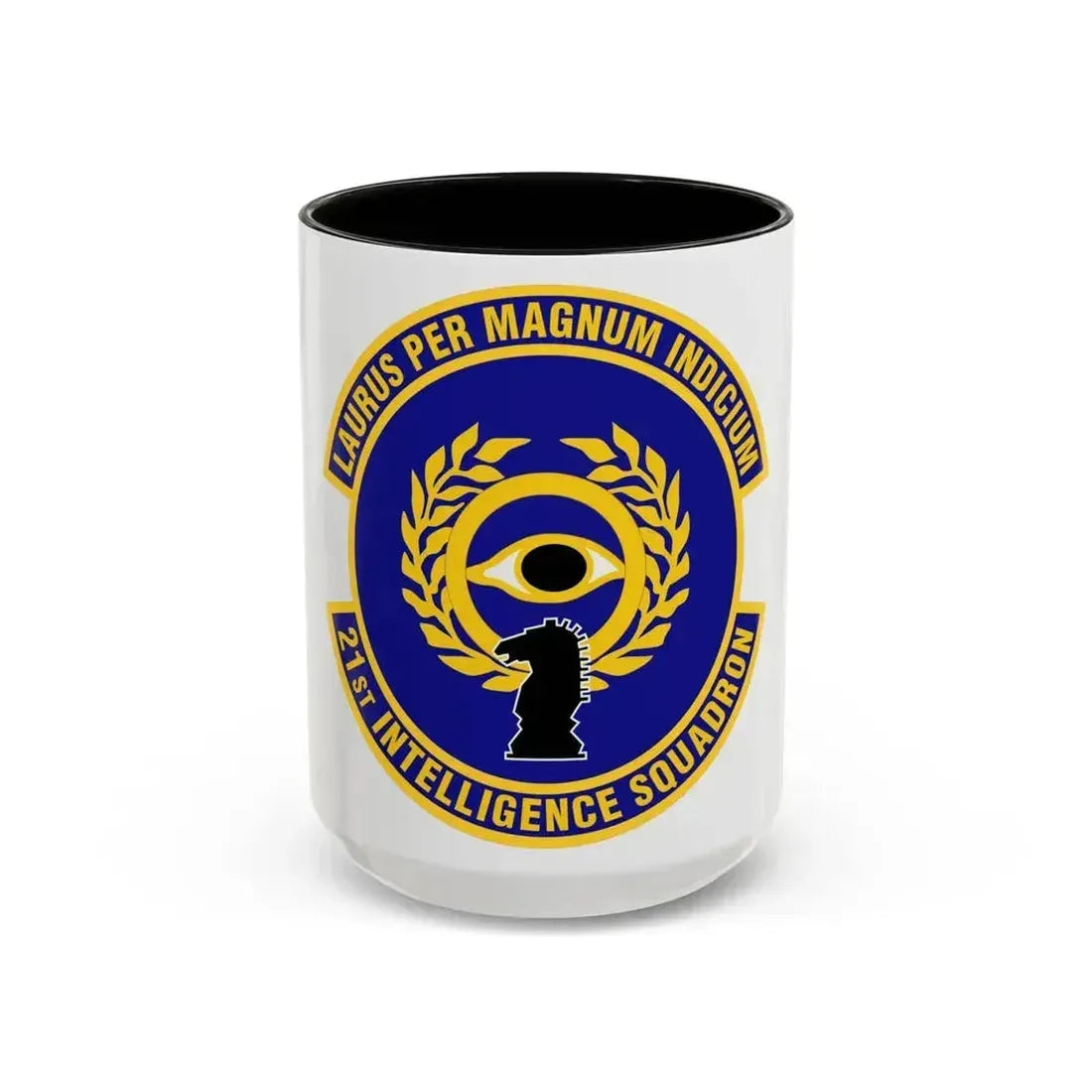 21st Intelligence Squadron (U.S. Air Force) Accent Coffee Mug 15oz Black - Go Mug Yourself