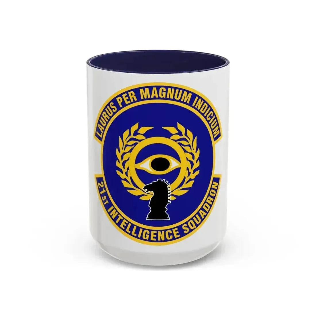 21st Intelligence Squadron (U.S. Air Force) Accent Coffee Mug 15oz Navy - Go Mug Yourself