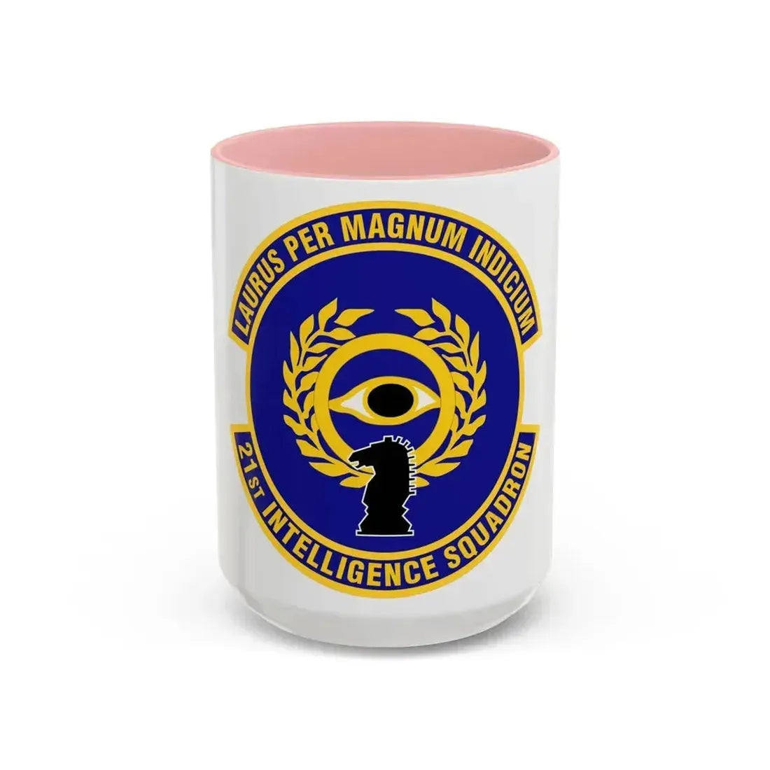 21st Intelligence Squadron (U.S. Air Force) Accent Coffee Mug 15oz Pink - Go Mug Yourself